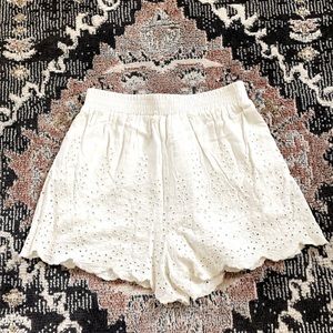 White Eyelet Shorts